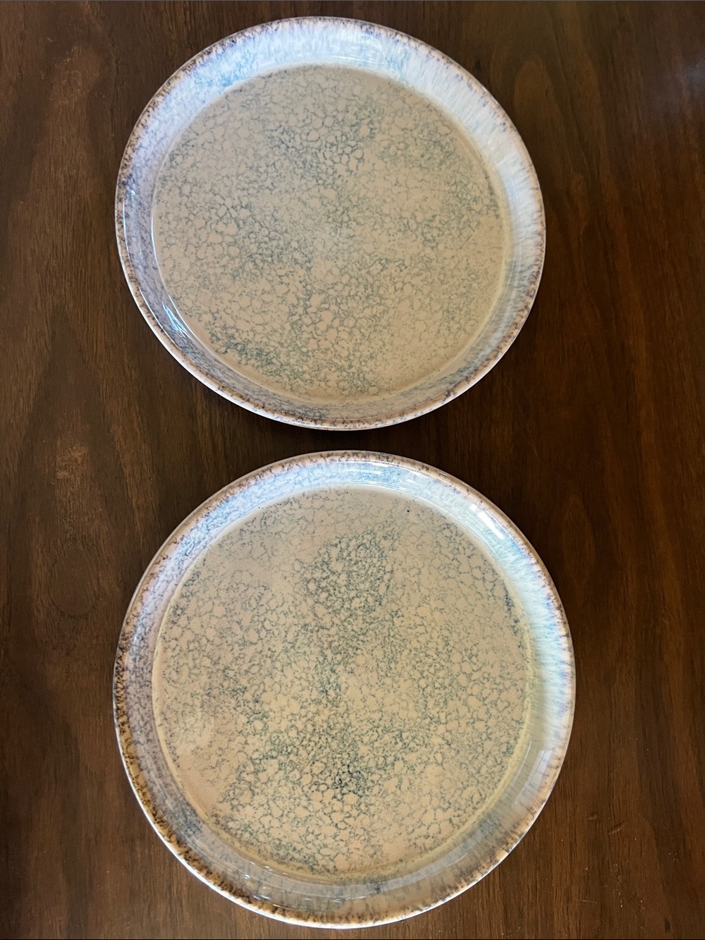 Anthropologie Speckled Cream and Pale Blue Ceramic Small Plate’s.